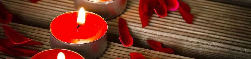 amarre velas rojas