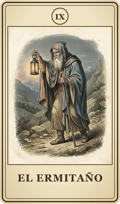 Carta del tarot El Ermitaño
