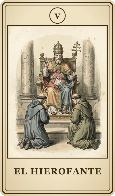 Carta del tarot El Hierofante