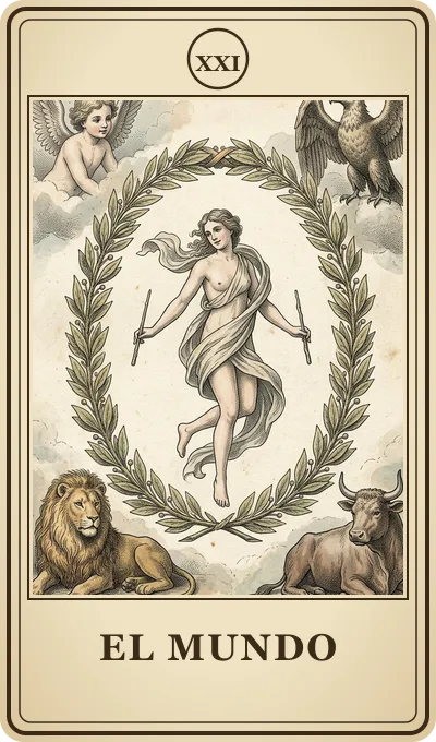 Carta del tarot El Mundo