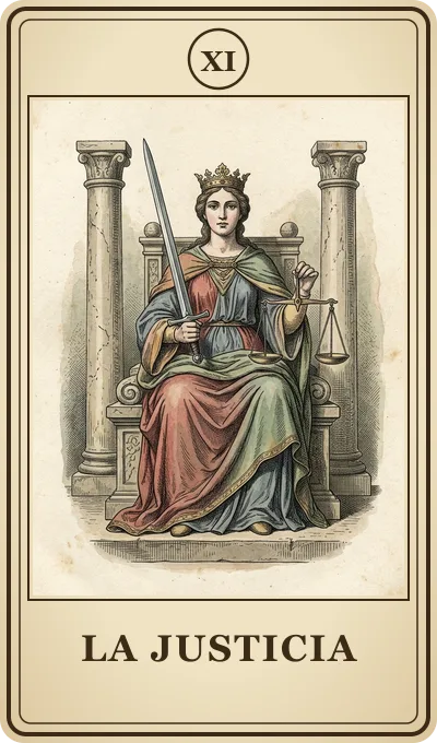 Carta del tarot La Justicia