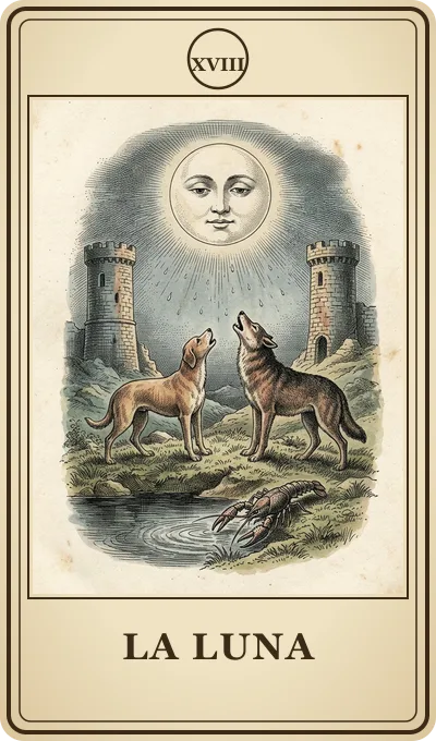 Carta del tarot La Luna