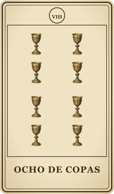 Carta del tarot Ocho de Copas