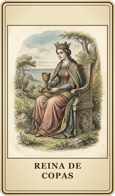 Carta del tarot Reina de Copas