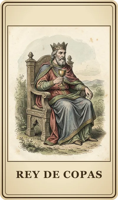 Carta del tarot Rey de Copas