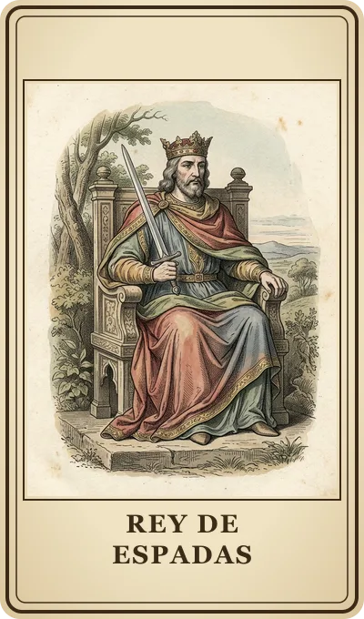 Carta del tarot Rey de Espadas