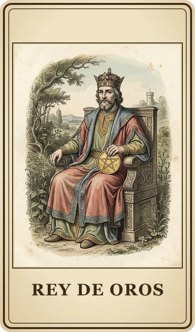 Carta del tarot Rey de Oros