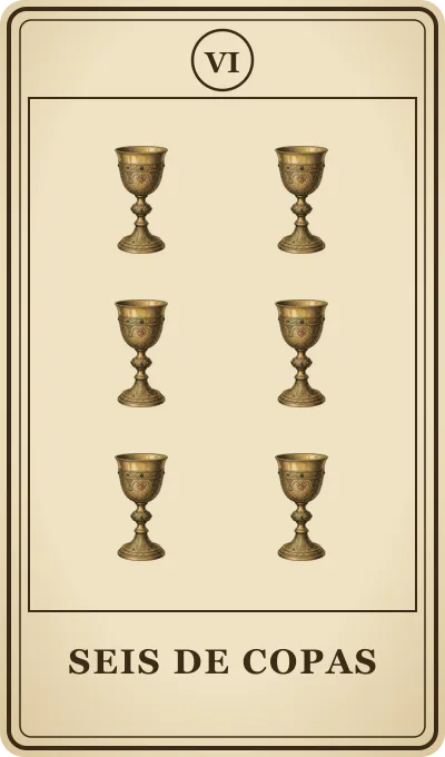 Carta del tarot Seis de Copas