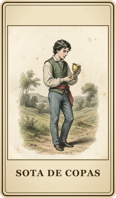 Carta del tarot Sota de Copas