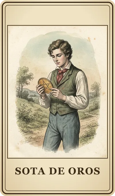 Carta del tarot Sota de Oros